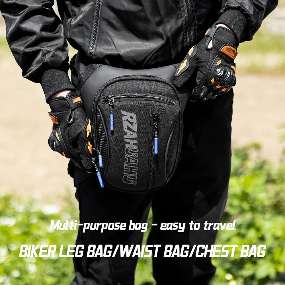 Motorcycle Drop Leg Bag Waterproof Motorbike Riding Chest Bag Large Capacity Motorcycle Crossbody Bag for Motorcycle Bicycle