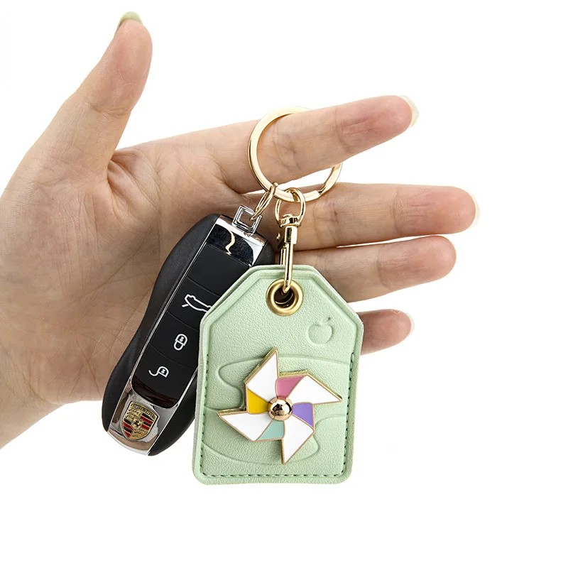Floral Keychain Airtag Holder - Protective Cover with Key Ring