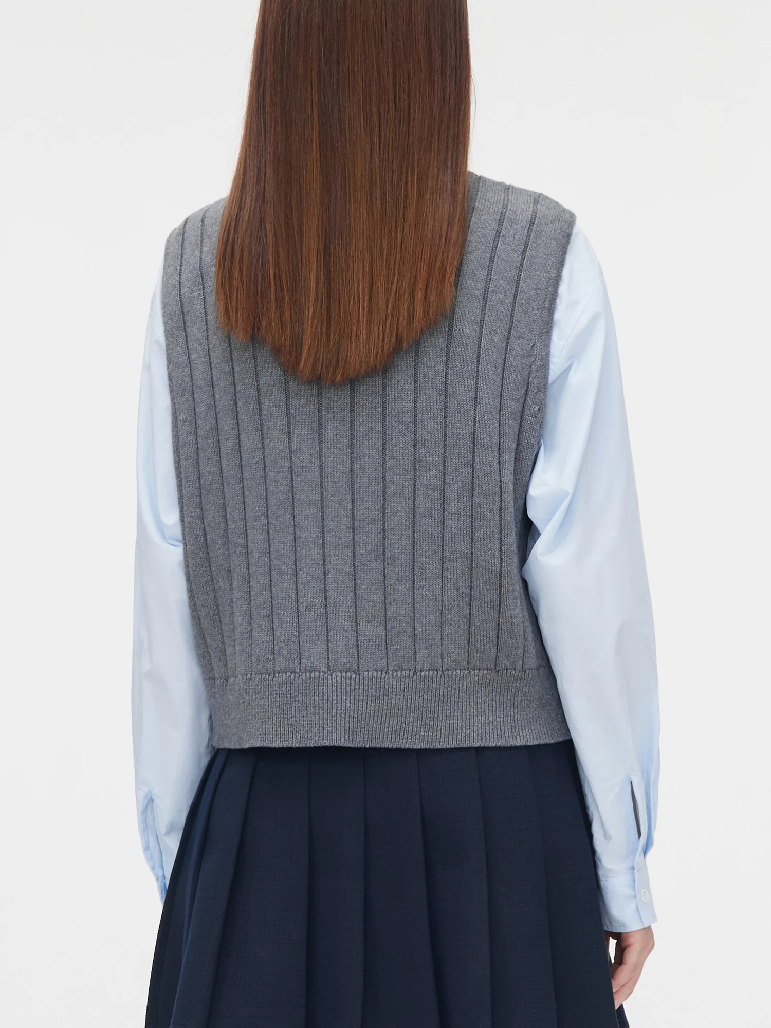 Gilet Maglione Donna 2025 - Scollo A V, Lavorato A Maglia - In Cotone 98% - Senza Maniche Per Look Casual - Foto 5