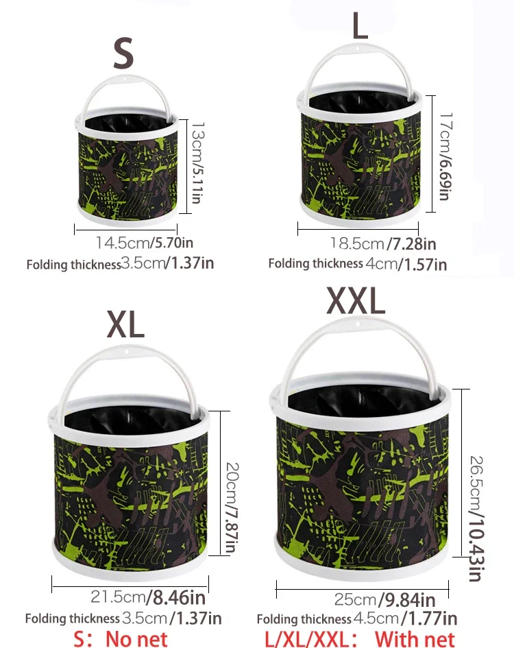 1 piece of portable outdoor fishing folding canvas bucket, fish protection fishing bucket, portable bait bucket