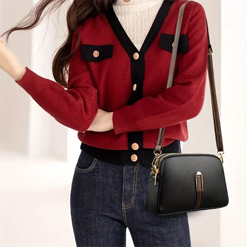 Women's Fashion Shoulder Bag & Crossbody Purse, Casual Solid Color Versatile Small Messenger Bags for Women  Purses and Handbags