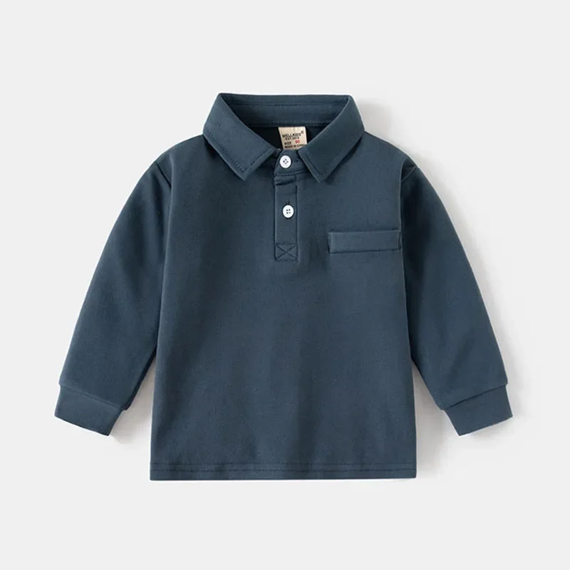 Boys Long Sleeved Polo Shirt Autumn Top