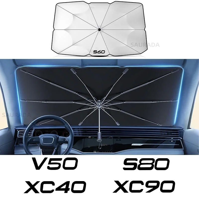 HOHUIGO Windshield Sun Shade For Volvo XC90 2016-2025 Custom Fit Front XC-90 Window