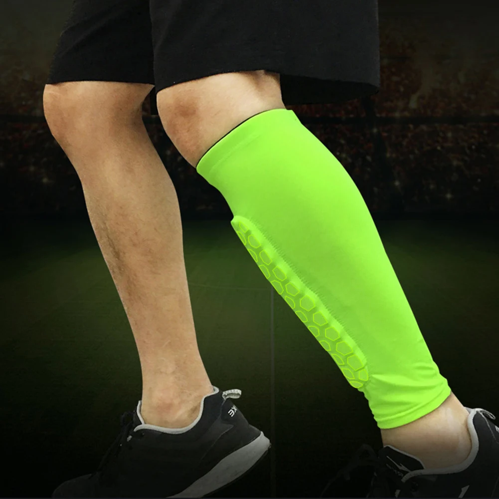 Leg Sleeves Shin Guards Shockproof Honeycomb Support Sock Shin Protector Soccer Gear Soccer Shields Sports Accessories