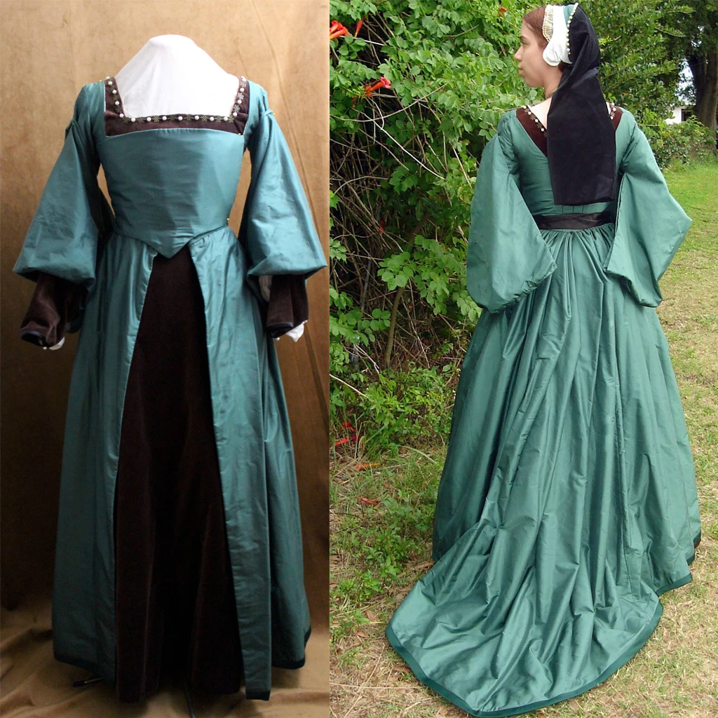 

Женское платье Tudor Queen Anne Boleyn, оригинальное бальное платье королевской принцессы