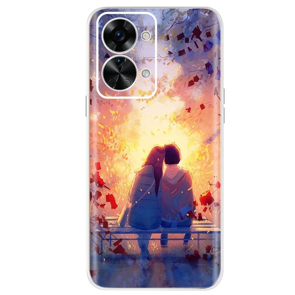Stylish Painted Soft Silicone Clear TPU Phone Case Cover with Bumper Protection