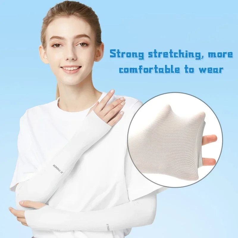 Cooling Arm Sleeves Sun Protection Arm Sleeves Arm Sleeves Ice Fabric Anti-UV Sunscreen Running Cycling for Men Women