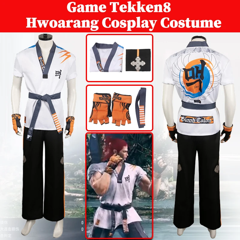 

Аниме-костюм Tekken8 Hwoarang для косплея, мужские наряды для ролевых игр, Мужская Маскировка, Фантазийная одежда, костюмы для Хэллоуина, карнавала