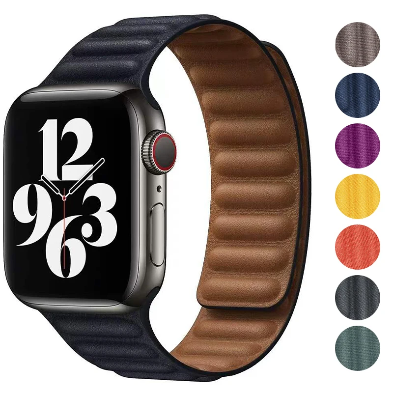 애플 워치 밴드용 파인 우븐 스트랩, 오리지널 마그네틱 루프 팔찌, iWatch 시리즈 9, 8, SE, 7, 울트라 2, 44mm, 40mm, 45mm, 49mm, 41mm, 신제품