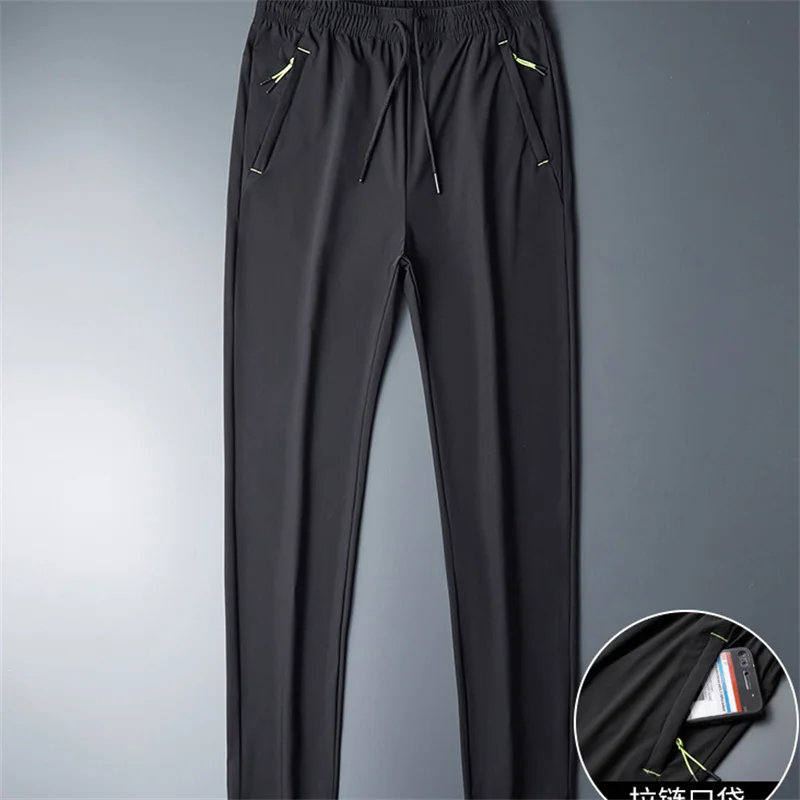 Plus Size 8xl 7xl 6xl Men Sports Pants Quick-Drying Men's Trousers Joggers Sportswear Solid Sweatpants Male Elastic 4
