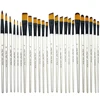 6/24pcs Professional Artist Paint Brush Set Various Different Shapes for Oil, Acrylic, Watercolor, Gouache Painting 1