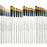 6/24pcs Professional Artist Paint Brush Set Various Different Shapes for Oil, Acrylic, Watercolor, Gouache Painting 1