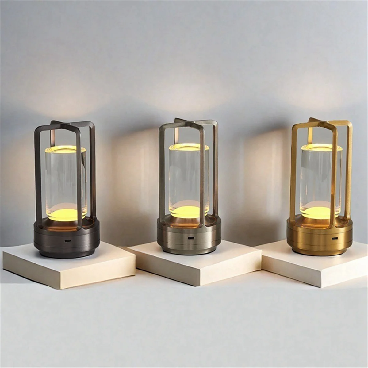 BAAU Portable Outdoor Camping Light Led Light Originality Charging Nightlight Bedroom Eye Protection Bedside Lamp Silver