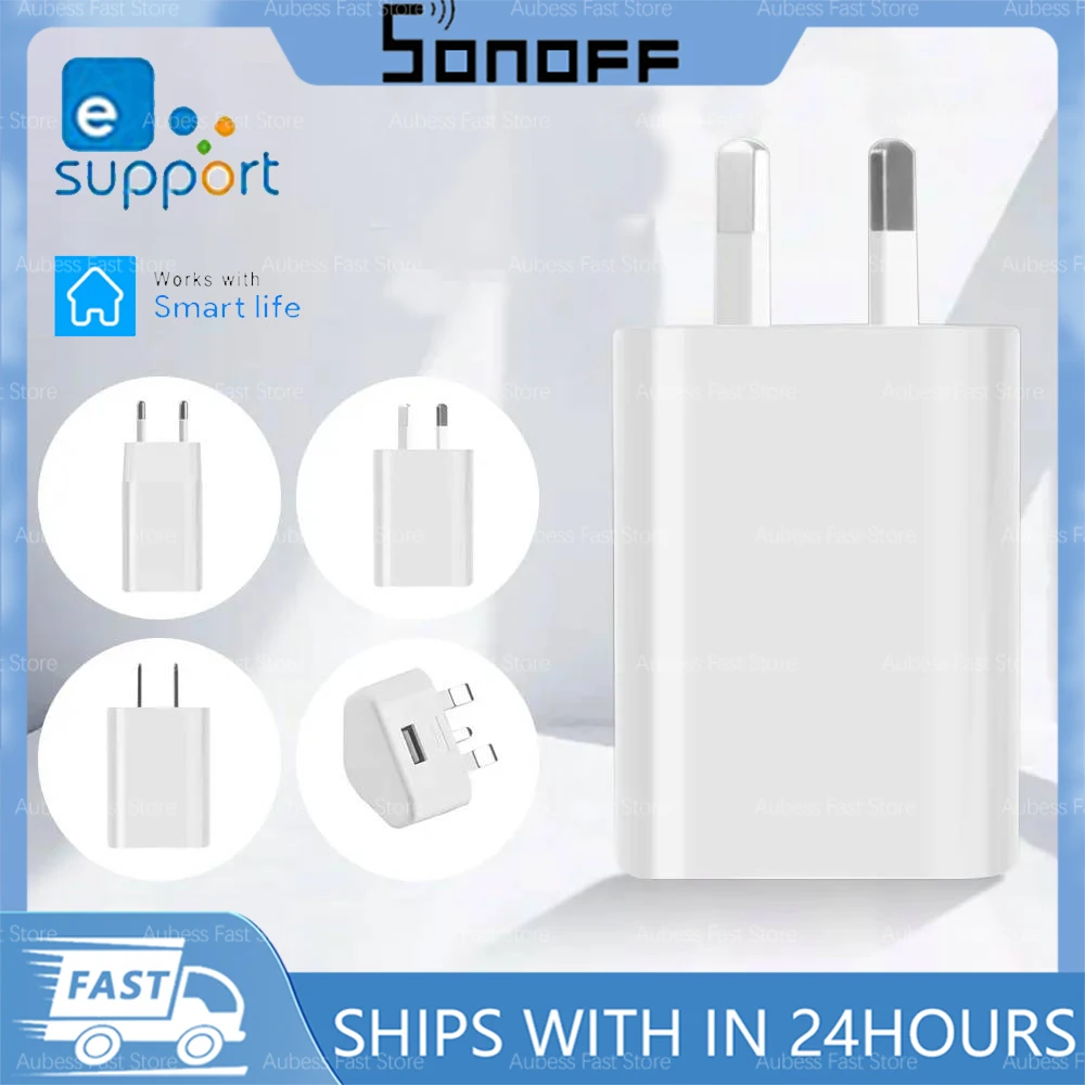 Sonoff Ga-0502000 Smart Adapter Usb 5V 1A Smart Home Caricabatterie Per Cellulare Presa Elettrica Us Eu Au Uk Adattatore Di Alimentazione Da Viaggio