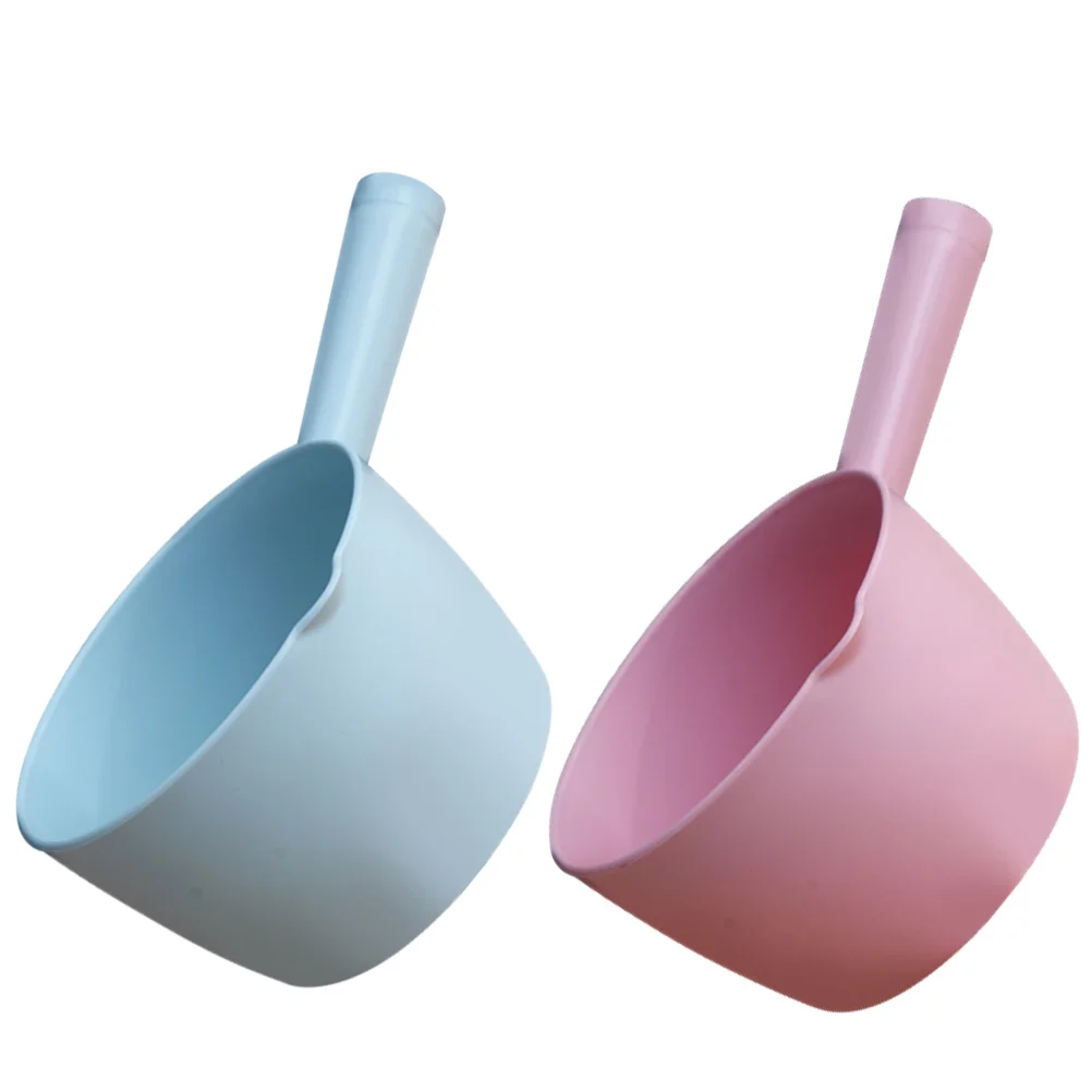 2 PCS Plastic Water Spoon Ladle Scoop for Washing Toilet Body Big Kitchen Bath Baby Tub Plug