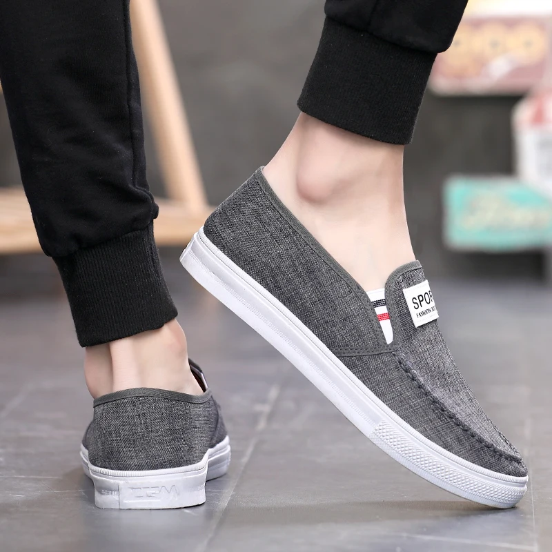 Men's Shoes 2025 Summer New Breathable Deodorant Trendy All-Match Casual Canvas Shoes Men's Sports Soft Bottom Trendy Shoes 3