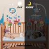 Musical Baby Crib Mobile Lights Remote Control Music Box Rotating Animals Rattles  Ceiling Star Projection Nursery Toys Infants 3