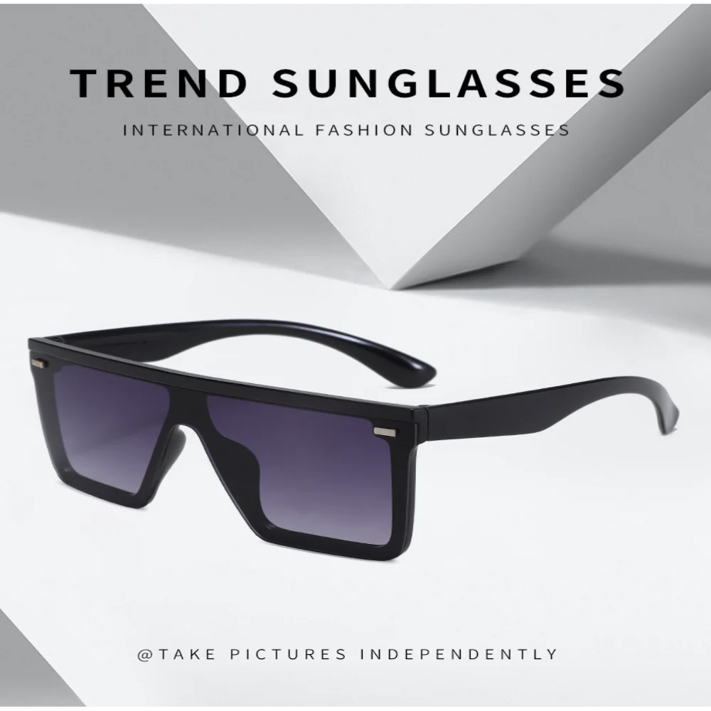 Übergroße Sonnenbrille mit Spiegelgläsern, Designer-Sonnenbrille, quadratische Form für Herren, Freizeitkleidung, Alltagsgebrauch – Detail 3