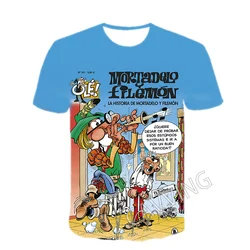Stylish 3D Print Mortadelo y Filemón Graphic Casual T - Shirts - Unisex Harajuku Hip Hop Tops - S (01)