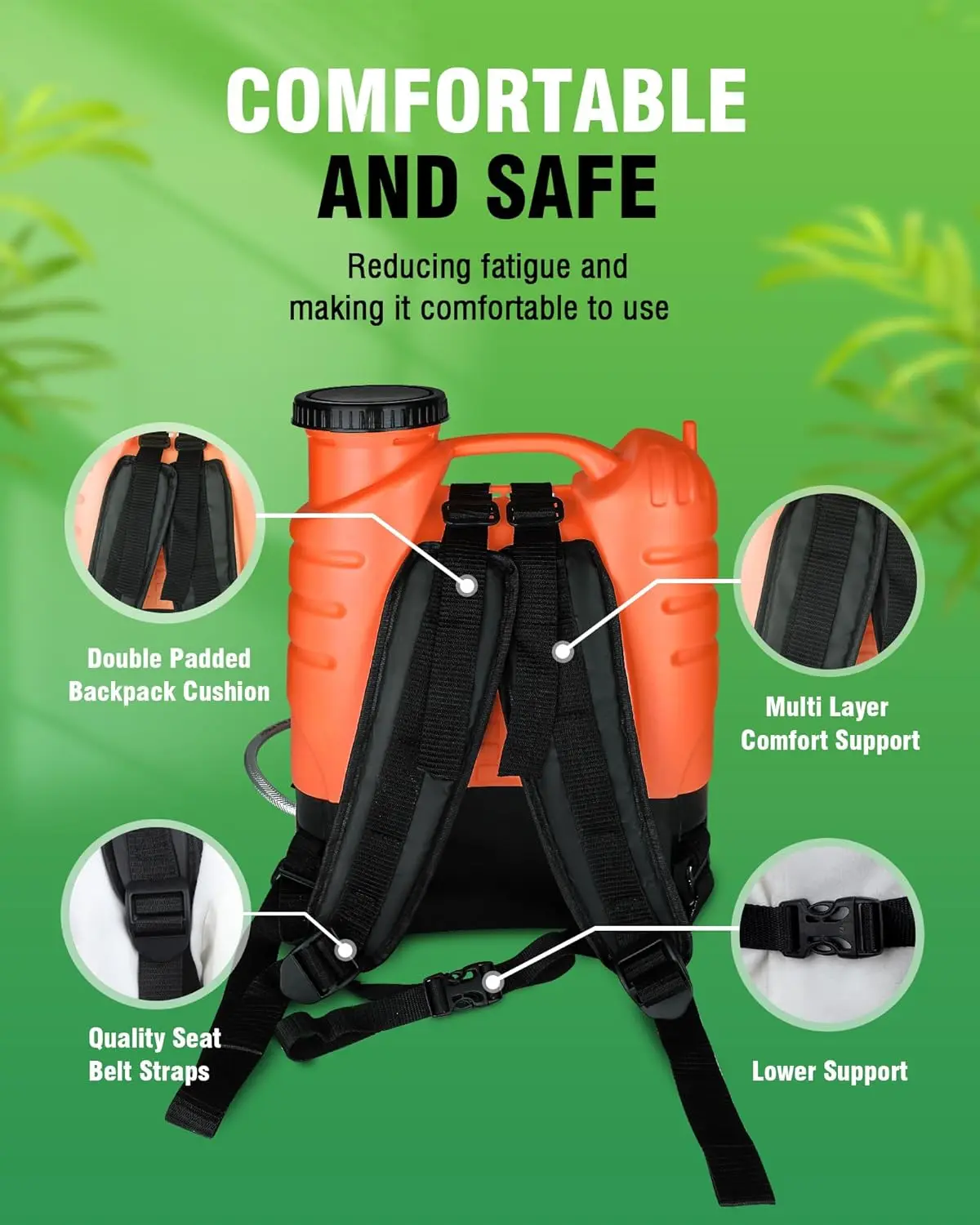 4 Gallon Battery Powered Backpack Sprayer Electric Garden Pump Sprayer with Lithium Battery for Long Time Spray Brass Telescope