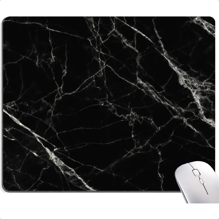 Custom Black Marble Waterproof Mouse Pad