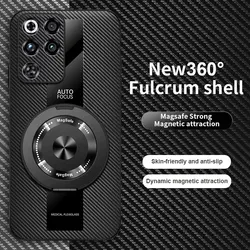 Custodia Anti-Fall in Pelle Premium con Supporto Ruotabile a 360° per Smartphone