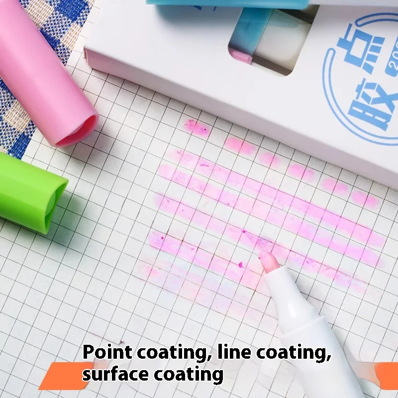 문구 접착제 스틱 세트, 펜 모양 젤리 색상, 수제 DIY 스크랩북, 창의적인 접착제, 귀여운 학교 용품, 3 개, 6 개