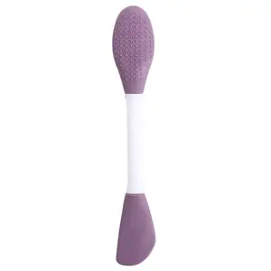 Salon Skincare Applicator Exfoliator Facial Double Head Brush Beauty Makeup Brush Deep Cleaning Tools Silicone Face Mask Brush