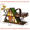 DIY Wooden Miniature Model Kit Tree House Cottage Casa Doll Houses 3D Puzzle Dollhouse With Furniture for Friends Birthday Gifts 6