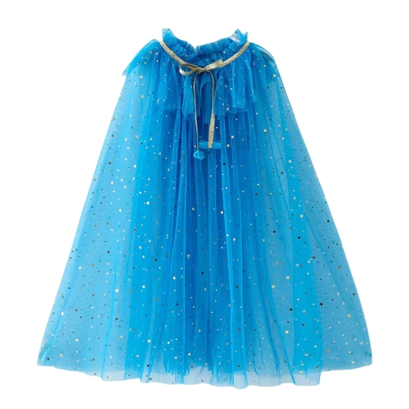 Déguisement de princesse avec cape, baguette et couronne - bleu, Jouet