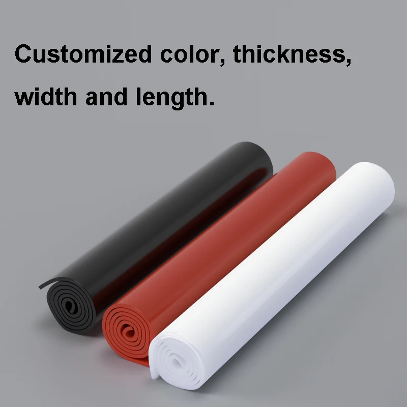 High Temperature Resistant Silicone Rubber Sheet - Red, Black, Translucent - Multiple Thickness Options