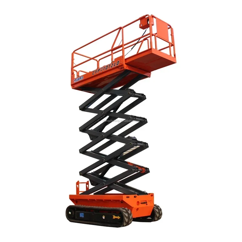 YG Electric 10m Crawler Scissor Lift Platform Table Mobile Hoist Self-propelled Aerial Work Hydraulic Mini Lifting Platform Sale