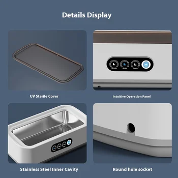 Ultrasonic Cleaner Machine Eyeglass 650ml Mini High-frequency Vibration Cleaning For Glasses Jewelry Denture Pacifier 1
