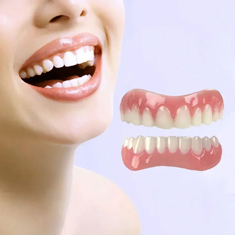 

Sdotter New Instant Smile Veneer Men's And Women's Whitening Silicone Artificial Teeth Braces Whitening Sticks Comfortable Teeth