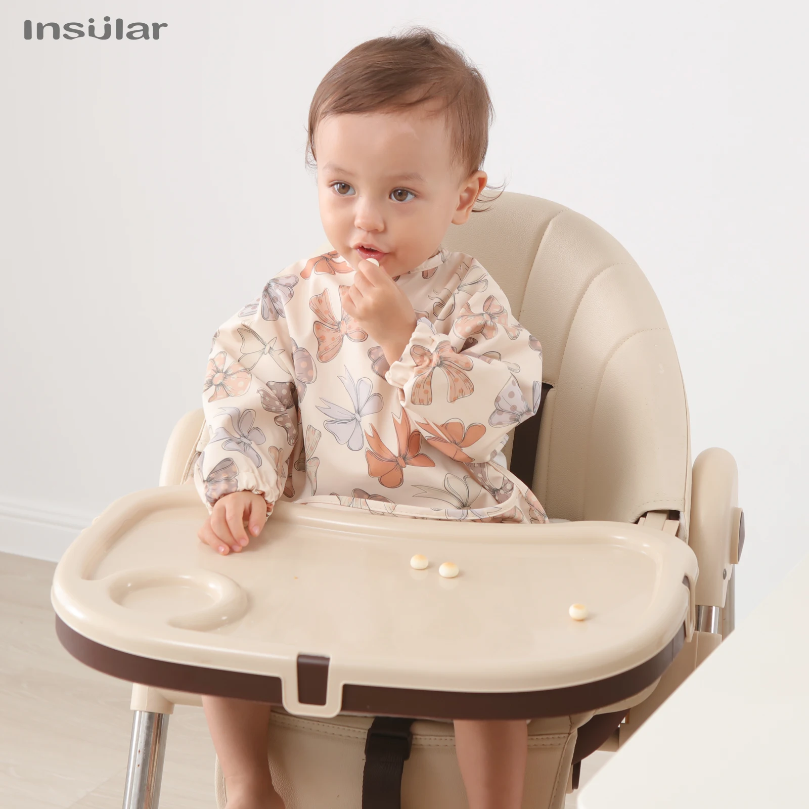 Waterproof Long Sleeve Baby Feeding Bib with Pocket