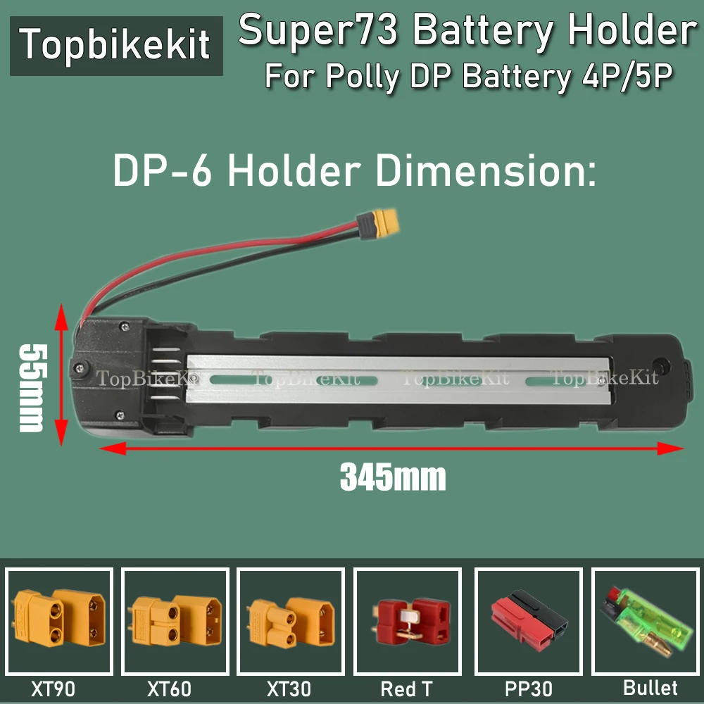 Ebike Polly Battery Carrier DP-6C DP-6 DP-9 DP-9C Super73 Battery Mounting Plate Polly Bottom Base Bracket Holder 4Pins/5Pins ebike battery holder