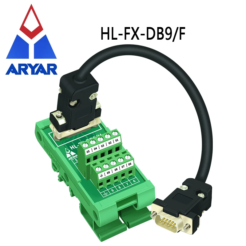 DB9-D-Sub-DIN-Rail-Mount-Interface-Module-DB9-Female-Breakout-Board-DB9 ...