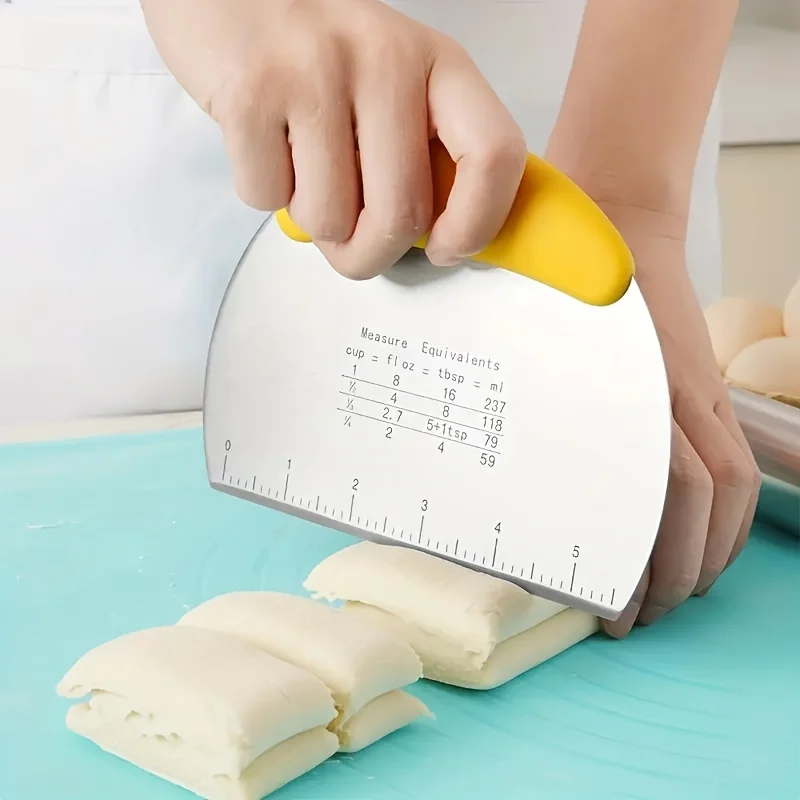 Stainless Steel Dough Scraper Dough Cutter Pastry Chopper Baking Tool Kitchen Small Tool Kitchen Accessories 1 Piece