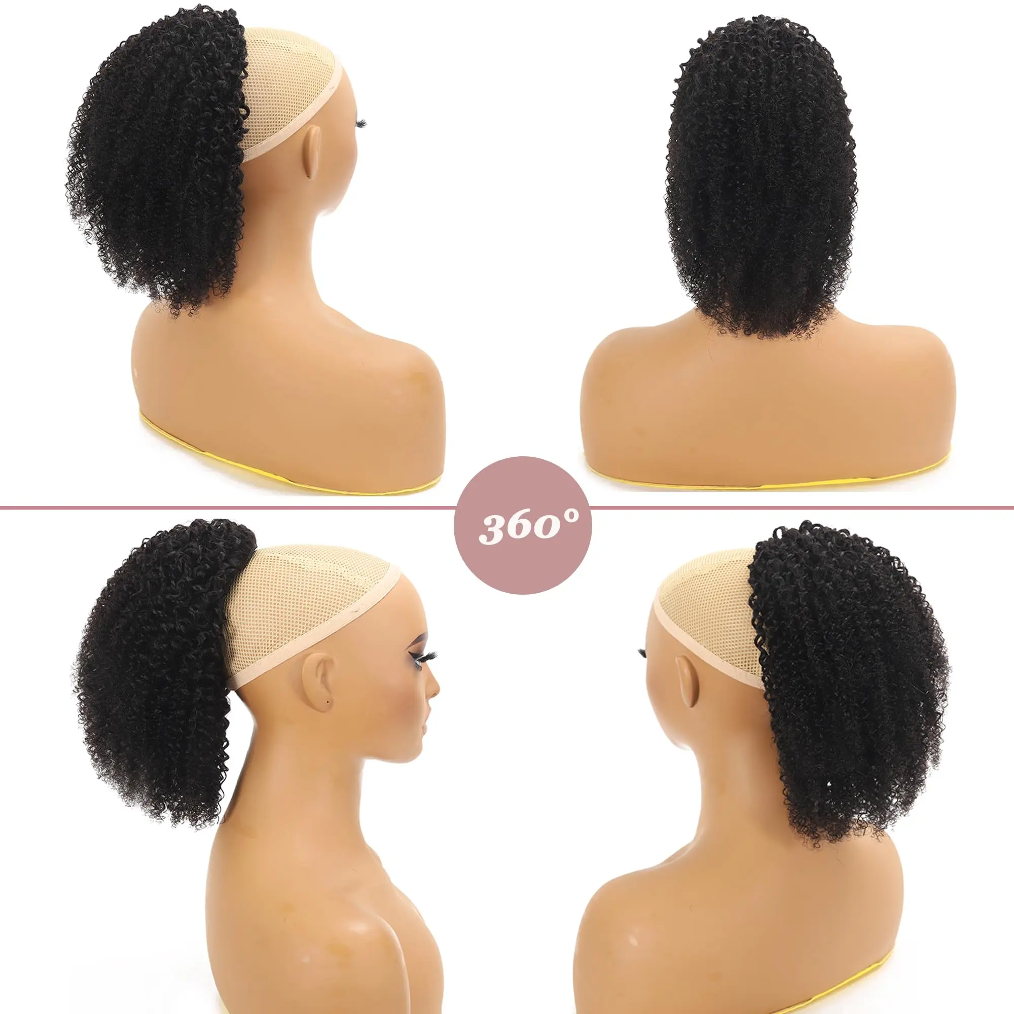 Perverzní kudrnaté stahovací culík člověk vlasy 10A brazilec panenské člověk vlasy culík přirozený culík prodloužení přirozený černá