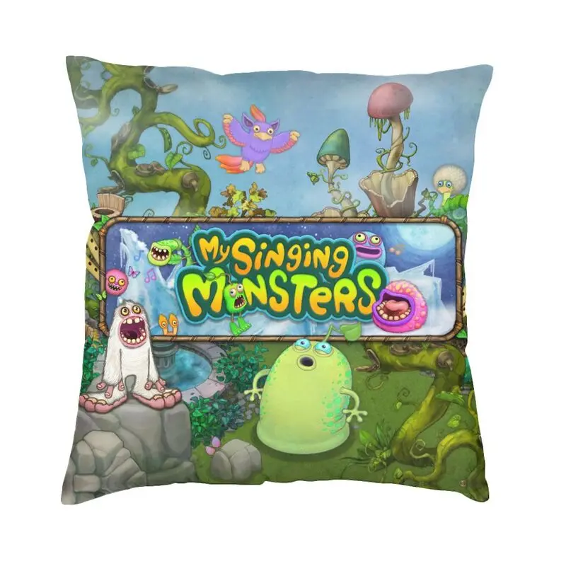 

Game My Singing Monsters Cushion Cover 45x45cm Home Decorative 3D Print Throw Pillow Case for Sofa Car Pillowcase Double-sided