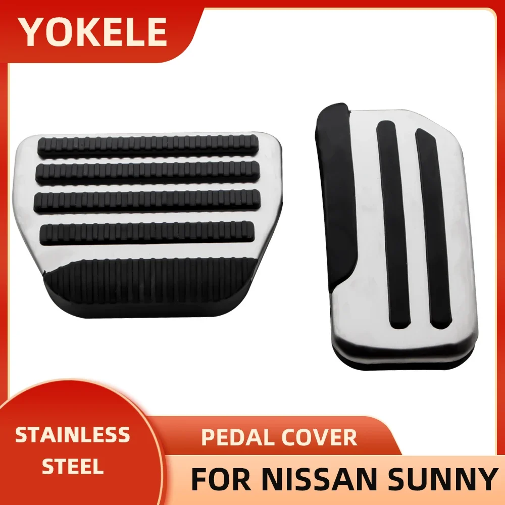 CLFJWZ Pedalabdeckungen Für Nissan - Edelstahl Gaspedal Bremspedal - Rutschfeste Auto Innenaustattung