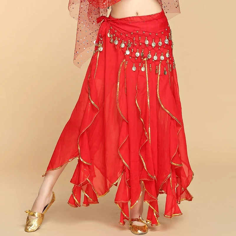 

Belly Dance Costume Skirt Indian Dance Bottoms Big Swing Lotus Leaf Skirt Belly Dance Stage Performance Women Skirt