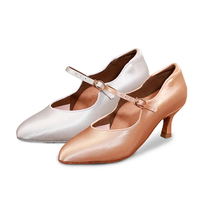 Women Modern Dance Shoes Standard Sneakers Dance Satin Soft-Soled Training Shoes Ballroom Dance Waltz Tango Ladies 4