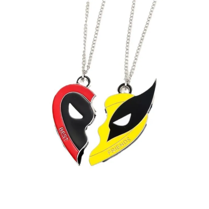 Super Hero Magnetic Couple Necklace for Women Men Love Jewelry Gift Suitable for Best Friends Jewelry Gifts