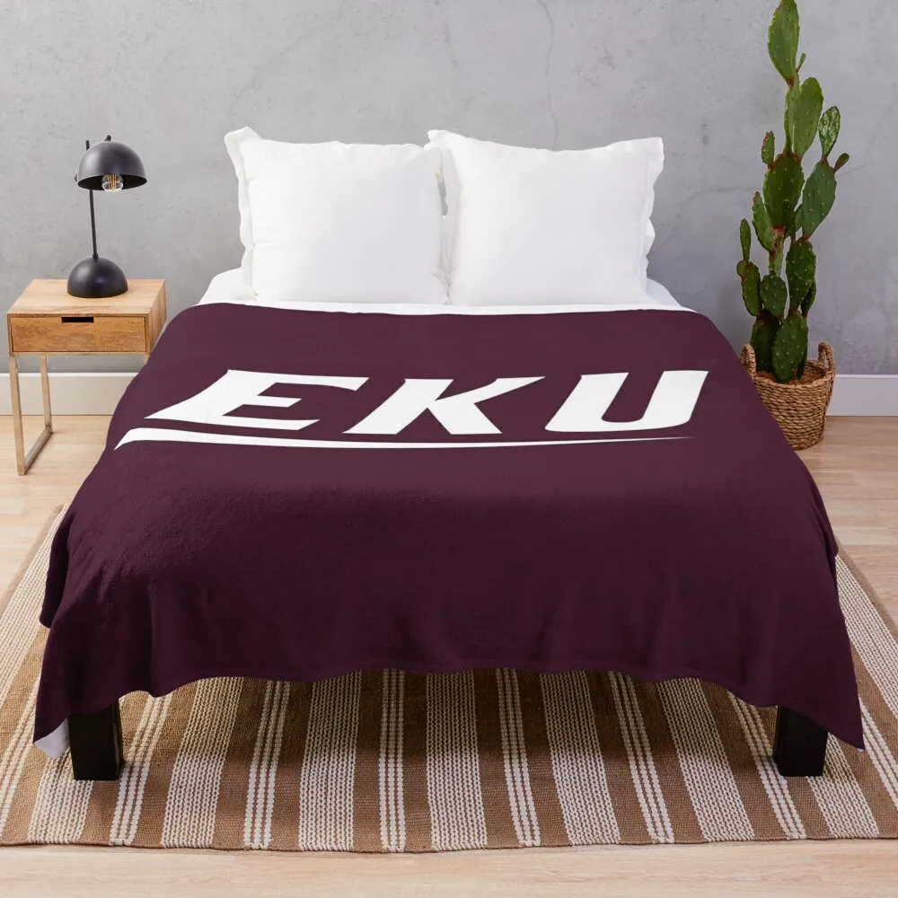 

Eastern Kentucky Colonels Throw Blanket Dorm Room Essentials Multi-Purpose Large Blanket