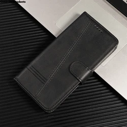 Luxury Line Leather Flip Wallet Case with Card Slots - Premium Book Cover for Honor X6 (Black)