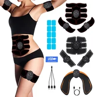 Wireless EMS Muscle Stimulator Buttocks Hip Trainer Electric Abs Trainer USB Recharge Body Massager Weight Loss Fitness Shaping