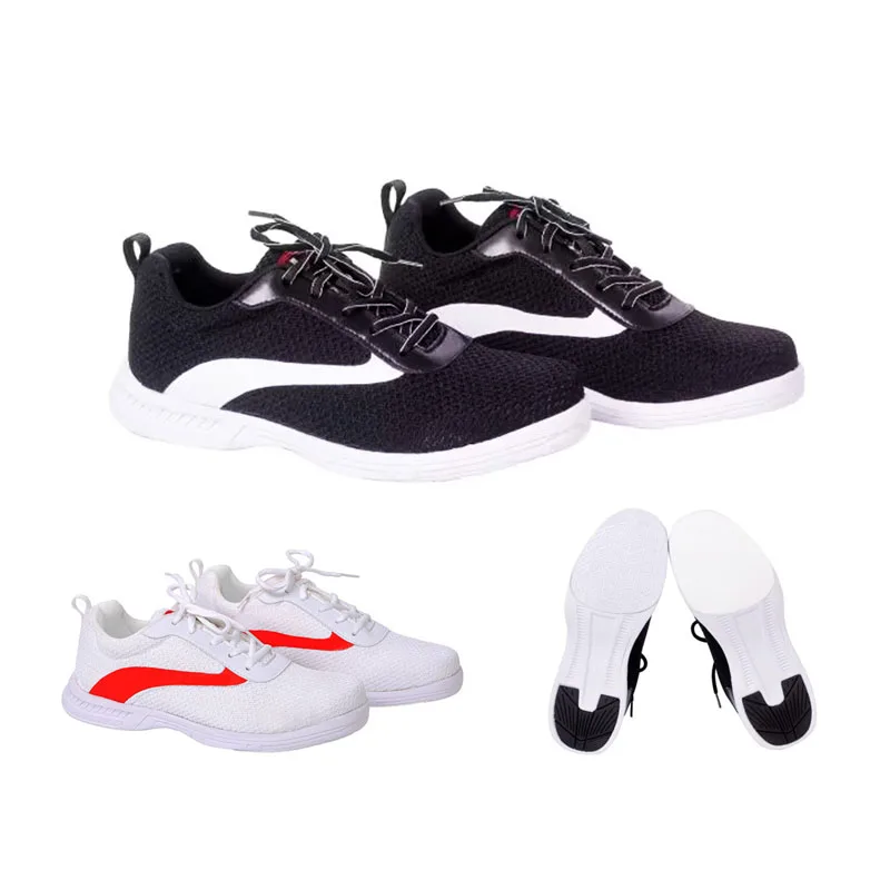 

Men Women Breathable Professional Bowling Shoes Unisex Rubber Anti-slip Sole Bowling Sneakers Lace Up Leisure Athletic Footwear