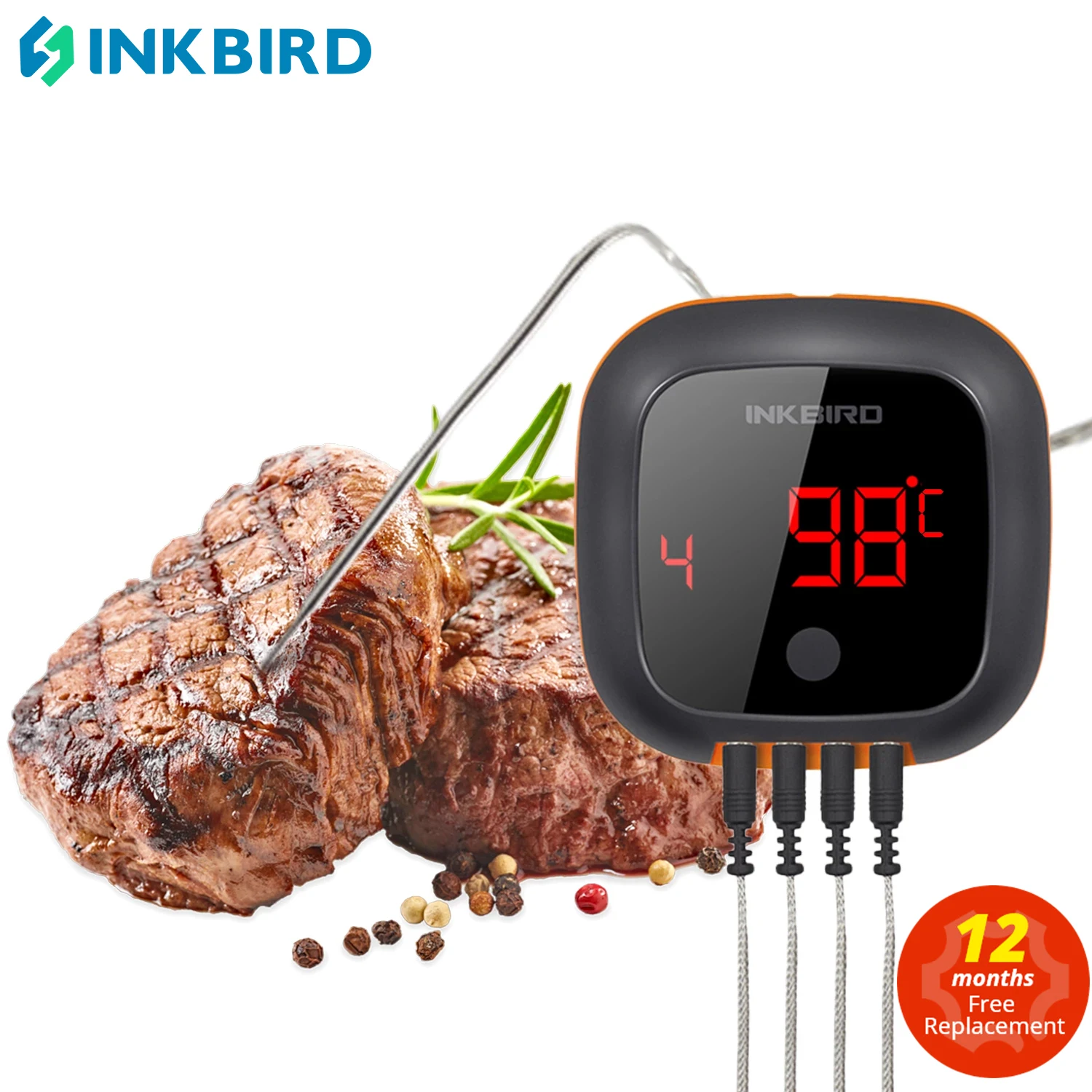 INKBIRD IBT-4XS 디지털 스테이크 가정용 바베큐 요리 온도계, 고기..