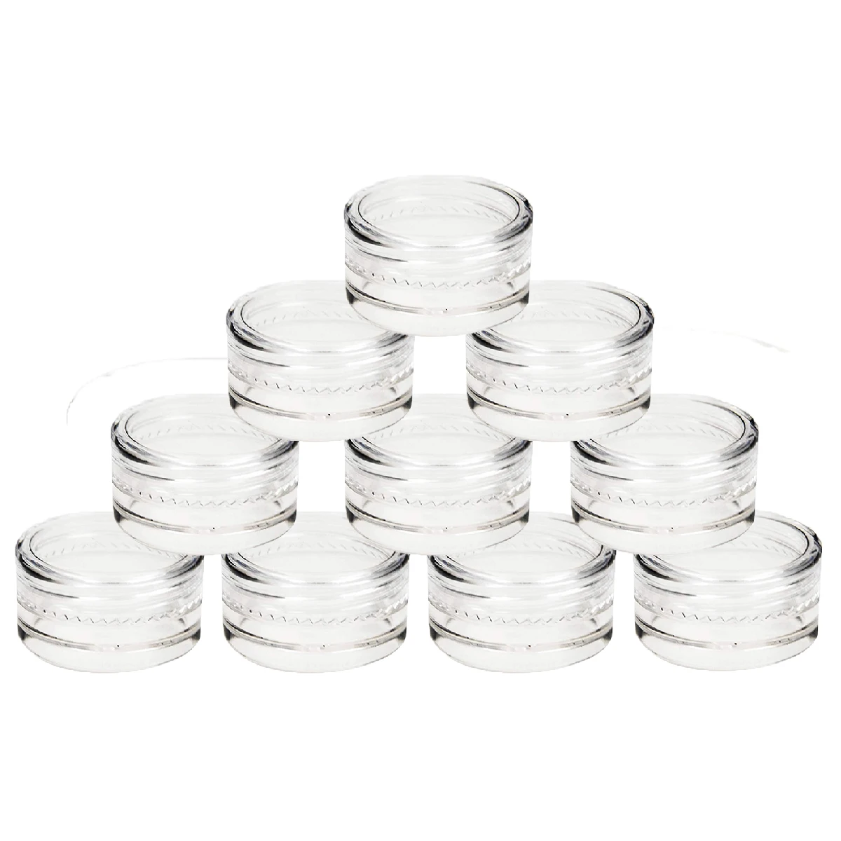 

10pcs 2g/3g/5g/10g/15g/20g Empty Plastic Clear Cosmetic Jars Makeup Container Lotion Bottle Vials Face Cream Sample Pots Gel Box